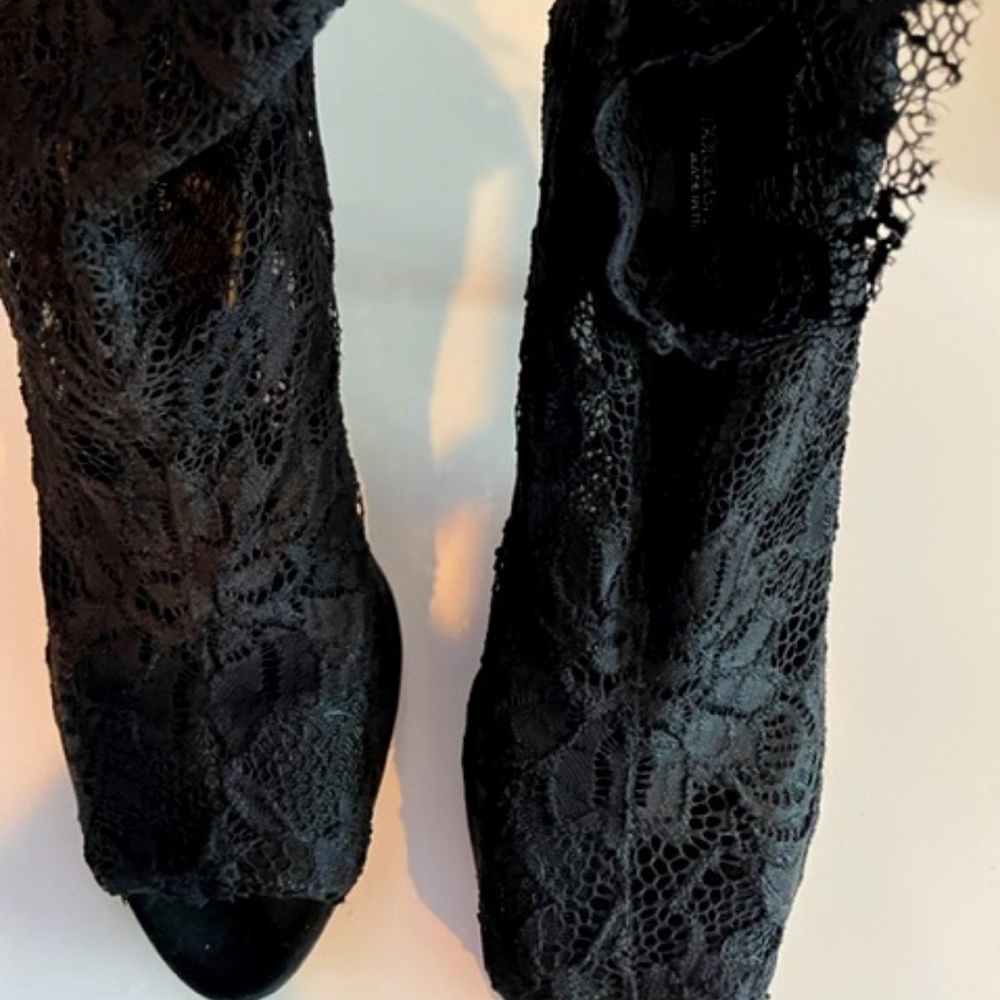 Dolce Gabbana Lace Stiletto Bootie